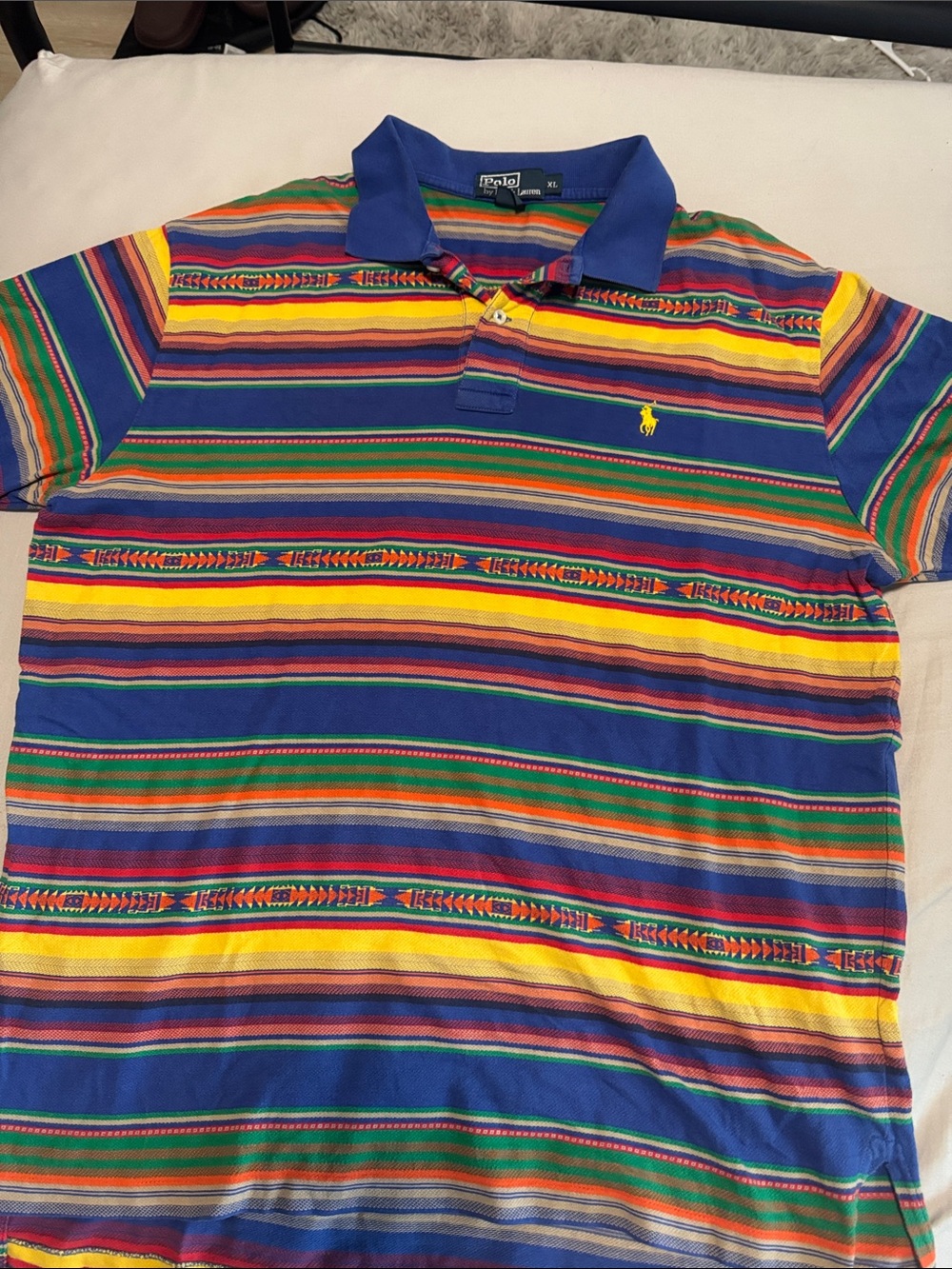 Polo by Ralph Lauren Multicolor Striped Polo - Blue/Yellow/Green/Red